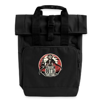 Vampire directly from Transylvania - Roll Top Backpack with Two Handles - black - Front