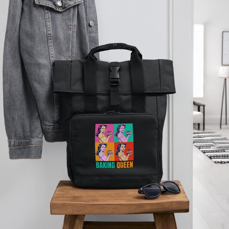 Cuisson Gâteau Cuisson Reine Cuisson Fée Boulanger Pop Art Sac à dos Roll Top à deux anses