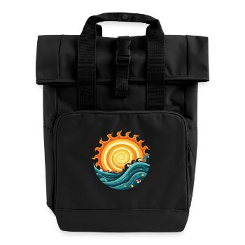 Chemise Soleil & Vacances – Summer Vibes Design - Sac à dos Roll Top à deux anses - noir - Devant