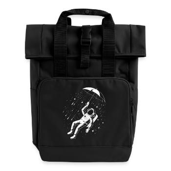 Astronaut Umbrella Space Rain - Rolltop Rucksack mit zwei Griffen - Schwarz - Vorne