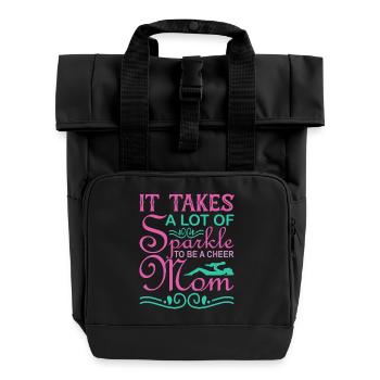 Il faut de l’éclat pour être un t-shirt de maman de pom-pom girls - Sac à dos Roll Top à deux anses - noir - Devant