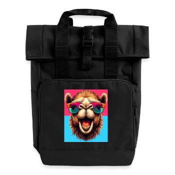 chameau - Sac à dos Roll Top à deux anses - noir - Devant