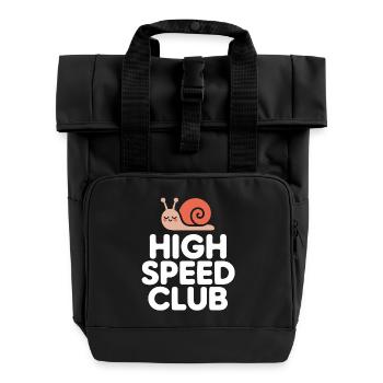 High Speed Screw - Roll Top Backpack with Two Handles - black - Front