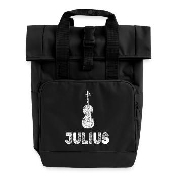 Design - Roll Top Backpack with Two Handles - black - Front
