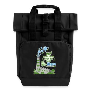 Wir Produzieren Nur Bio Abgase. - Rolltop Rucksack mit zwei Griffen - Schwarz - Vorne