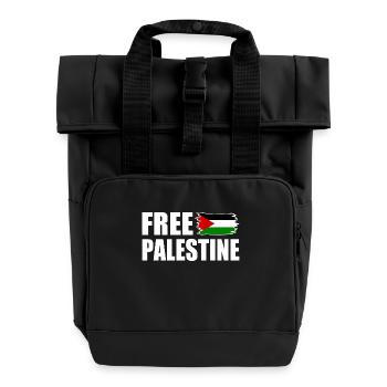 Free palestine - Roll Top Backpack with Two Handles - black - Front