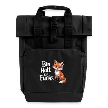 Je ne suis qu’un écolier intelligent Fox Clever - Sac à dos Roll Top à deux anses - noir - Devant
