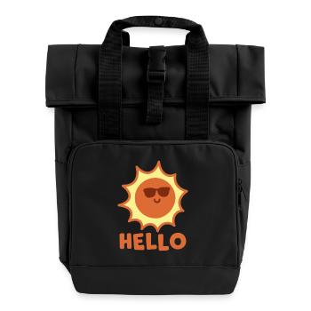 Bonjour Soleil - Sac à dos Roll Top à deux anses - noir - Devant