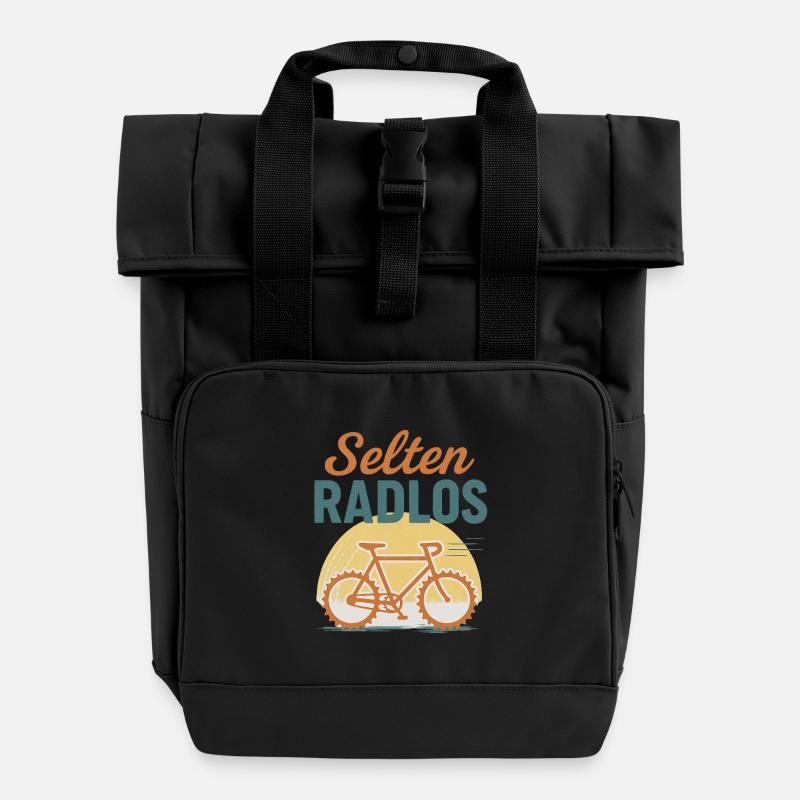 Selten ratlos - Rolltop Rucksack mit zwei Griffen - Schwarz