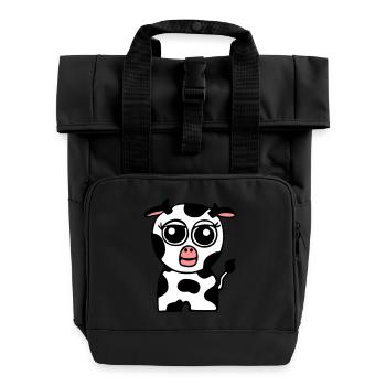 Kleine Kuh - Rolltop Rucksack mit zwei Griffen - Schwarz - Vorne
