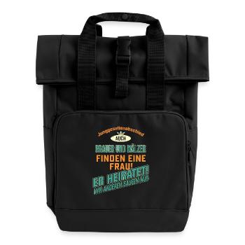 JGA Team - Brauer und Mälzer - petrol strong - Rolltop Rucksack mit zwei Griffen - Schwarz - Vorne