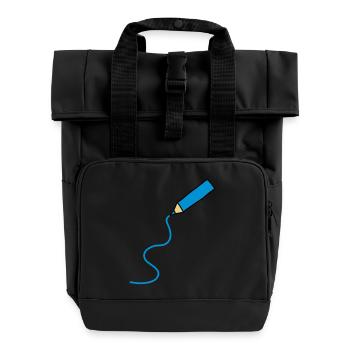 easy_drawing_3c - Sac à dos Roll Top à deux anses - noir - Devant