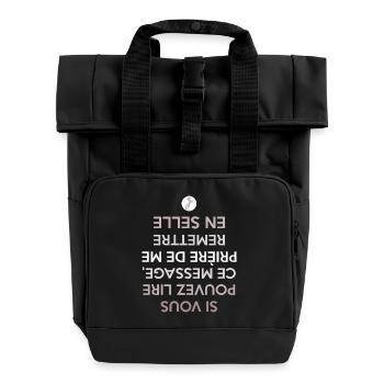 chute de cheval - Sac à dos Roll Top à deux anses - noir - Devant