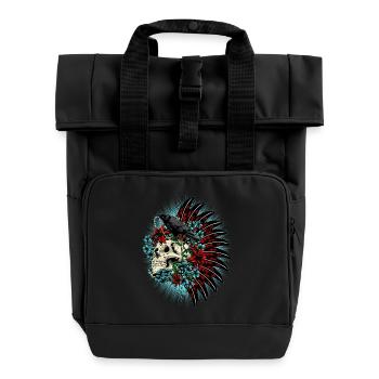 Leben - Rolltop Rucksack mit zwei Griffen - Schwarz - Vorne