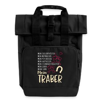 TRABER - mein - Rolltop Rucksack mit zwei Griffen - Schwarz - Vorne