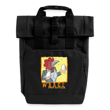 Sternzeichen - Waage - Rolltop Rucksack mit zwei Griffen - Schwarz - Vorne