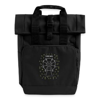 Das Chemie - Riesenrad! - Geschenk - Rolltop Rucksack mit zwei Griffen - Schwarz - Vorne