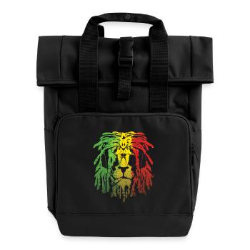 Lion of Judah - Roll Top Backpack with Two Handles - black - Front