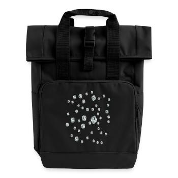 diamond - Roll Top Backpack with Two Handles - black - Front
