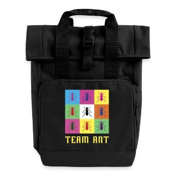 Team Ant - Roll Top Backpack with Two Handles - black - Front