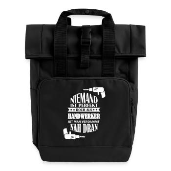 Perfect craftsman - Roll Top Backpack with Two Handles - black - Front