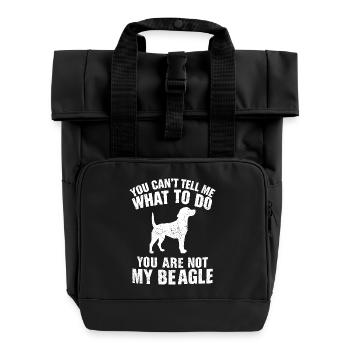 Funny Beagle Men Women Hound Beagle Dog Lovers - Sac à dos Roll Top à deux anses - noir - Devant