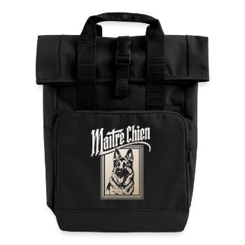 Maître-Chien - Sac à dos Roll Top à deux anses - noir - Devant