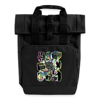 Pyrotechnician Pyro - Roll Top Backpack with Two Handles - black - Front