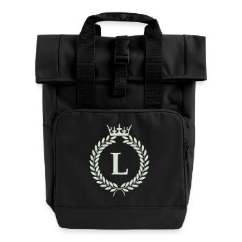 L_wappen- - Roll Top Backpack with Two Handles - black - Front