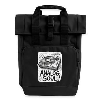 analog soul - Roll Top Backpack with Two Handles - black - Front
