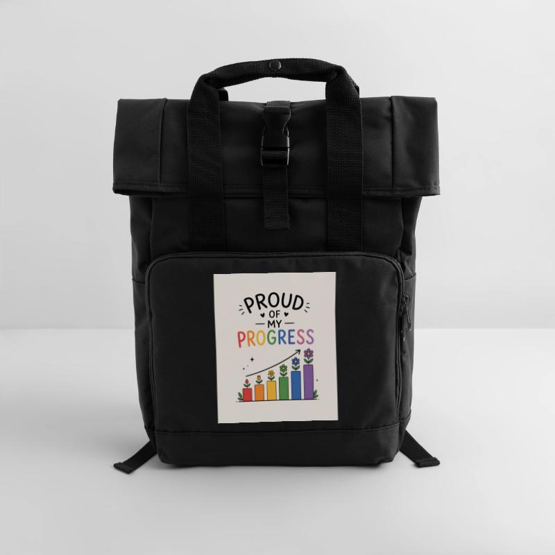 Fier de mes progrès Sac à dos Roll Top à deux anses