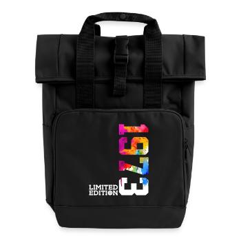 53RD BIRTHDAY LIMITED EDITION 1973 - Roll Top Backpack with Two Handles - black - Front
