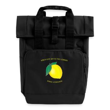Lorsque la vie vous donne des citrons, faites de la limonade - Sac à dos Roll Top à deux anses - noir - Devant
