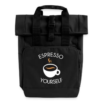 espresso vous-même - Sac à dos Roll Top à deux anses - noir - Devant