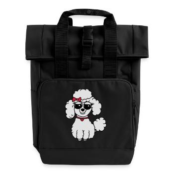 pudel 3 - Rolltop Rucksack mit zwei Griffen - Schwarz - Vorne