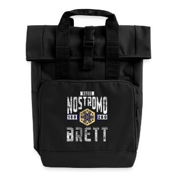 Alien Nostromo Besatzungsrang Brett - Rolltop Rucksack mit zwei Griffen - Schwarz - Vorne