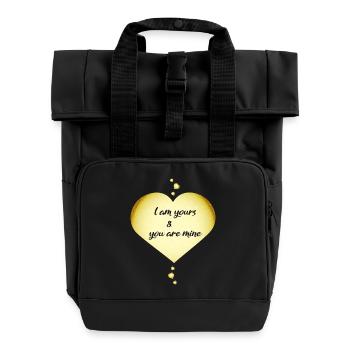 Couples amoureux Coeur d’amour - Sac à dos Roll Top à deux anses - noir - Devant