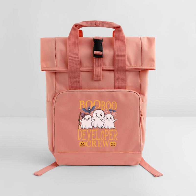 Entwickler Softwareentwickler Informatiker Coder Rolltop Rucksack mit zwei Griffen