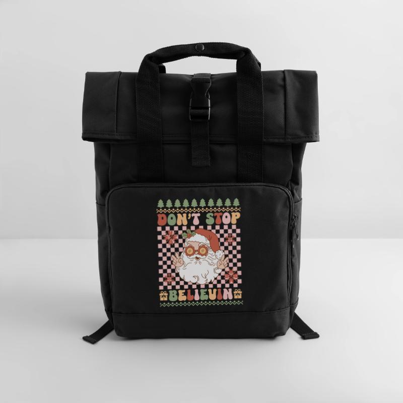 Pull de Noël moche Sac à dos Roll Top à deux anses