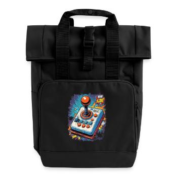 Retro Gamer Joystick / Controller Jeux de console - Sac à dos Roll Top à deux anses - noir - Devant