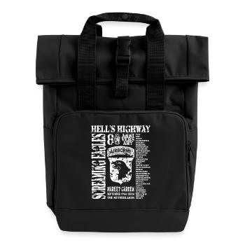 AVM 101st Airborne 80th Market Garden 2024 White - Roll Top Backpack with Two Handles - black - Front