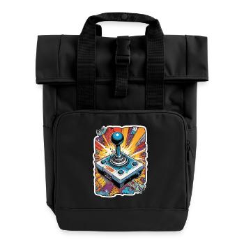 Retro Gamer Adventure Joystick - Sac à dos Roll Top à deux anses - noir - Devant