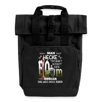 Grand Arbre À Pénis - Sac à dos Roll Top à deux anses - noir - Devant