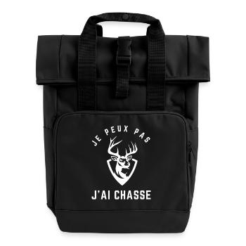 Ich kann nicht, ich habe gejagt - Rolltop Rucksack mit zwei Griffen - Schwarz - Vorne