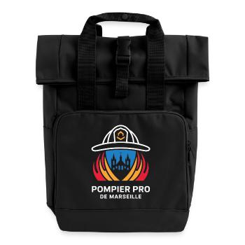Pompier Pro de Marseille - Sac à dos Roll Top à deux anses - noir - Devant