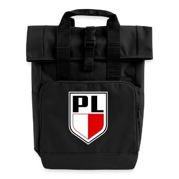 Polnische Flagge Nationalfarben Polnisch - Rolltop Rucksack mit zwei Griffen - Schwarz - Vorne