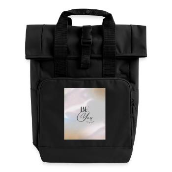BE YOU ALWAYS - Rolltop Rucksack mit zwei Griffen - Schwarz - Vorne