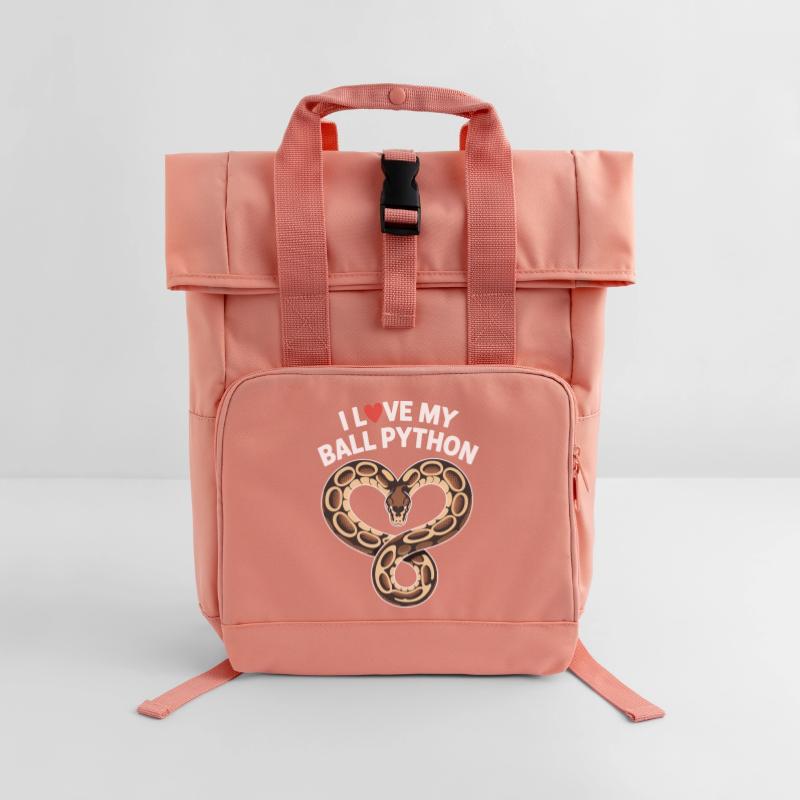 J’adore mon python royal ! Roi python Sac à dos Roll Top à deux anses