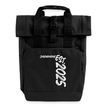Jugendweihe Est. 2025 - Rolltop Rucksack mit zwei Griffen - Schwarz - Vorne