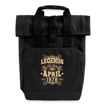 Légende de l’anniversaire d’avril 1978 - Sac à dos Roll Top à deux anses - noir - Devant
